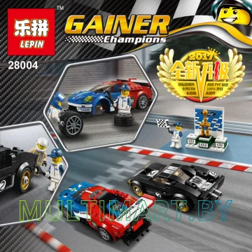 Конструктор Lepin 28004 Ford GT и 1966 Ford GT40 (395 деталей) картинка 7
